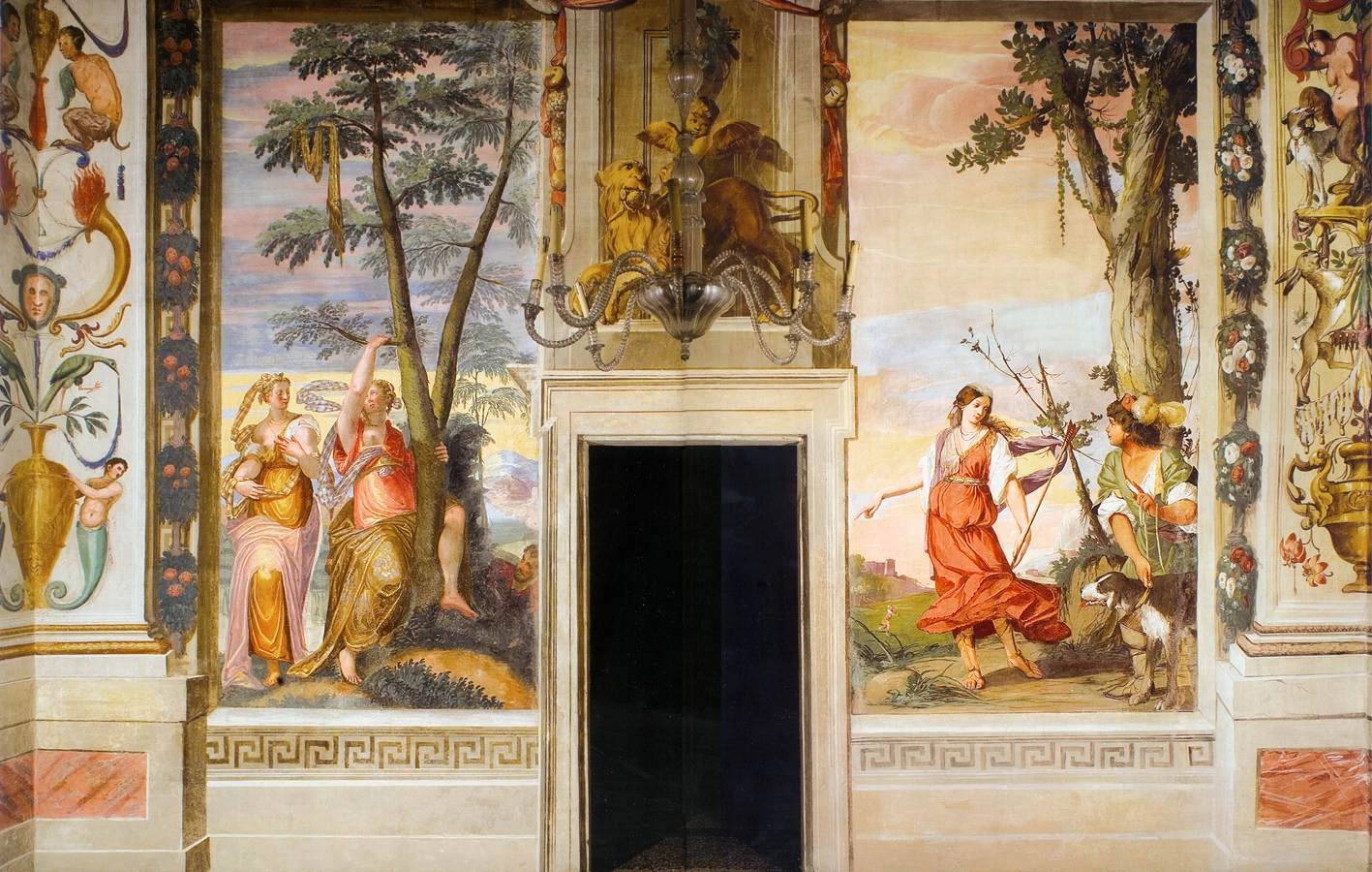 Veduta di un muro del Pastor Fido camerino - Villa Caldogno, Caldogno